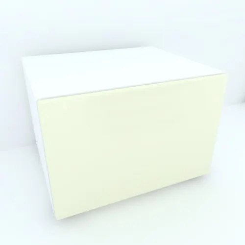 Armonia Comoda alba cu o usa cu sistem "PUSH TO OPEN" front MDF Vanilie