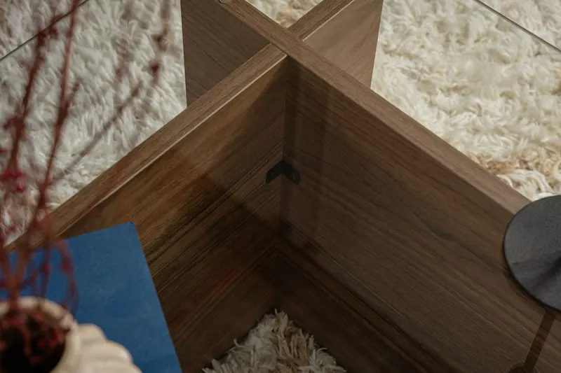 Măsuță de cafea Vetrino, Diverse culori, 105x65x40 cm - Venezia walnut