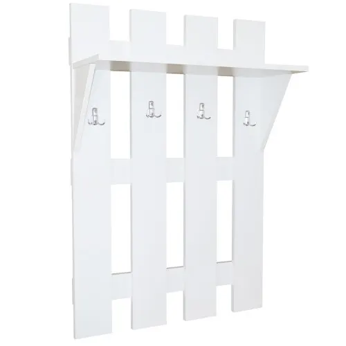 Cuier 4 fasii alb, 70 x 25 x 100 cm