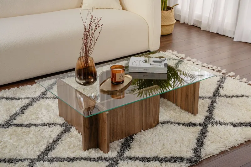 Măsuță de cafea Flavio, Diverse culori, 105x65x30 cm - Venezia walnut