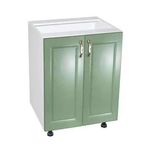 Corp inferior 60 cu 2 usi Zebra MDF Verde drept
