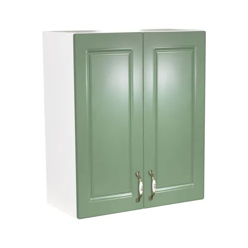 Corp superior 62 cu 2 usi Zebra MDF verde drept