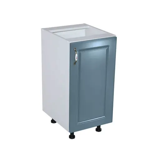 Corp inferior cu 1 usa Zebra, Alb/MDF Albastru fara blat, 40 x 82 x 50 cm