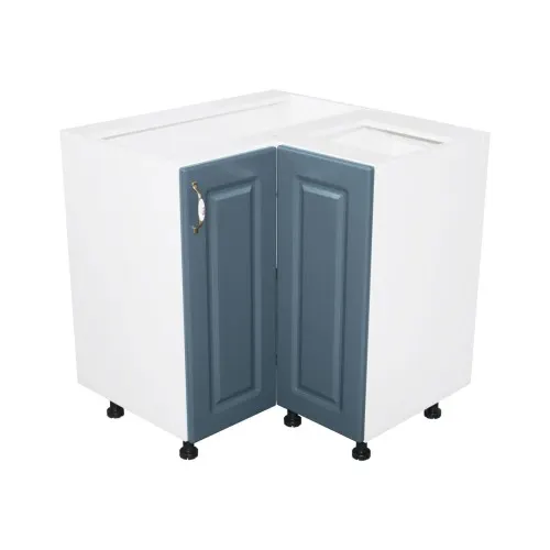 Corp inferior colt cu 2 usi Zebra MDF Albastru drept