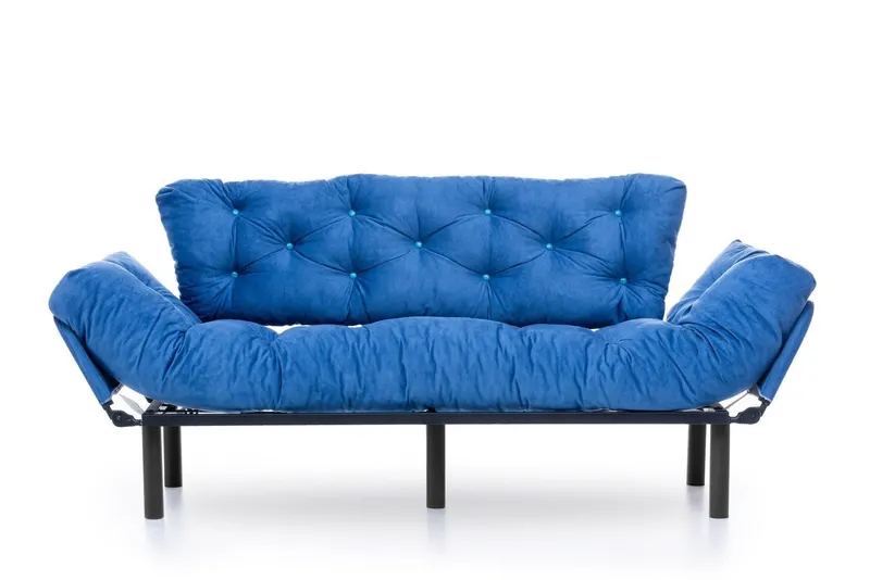 Canapea extensibilă 3 locuri Nitta Triple, Diverse culori, 185x70x85 cm - Albastru
