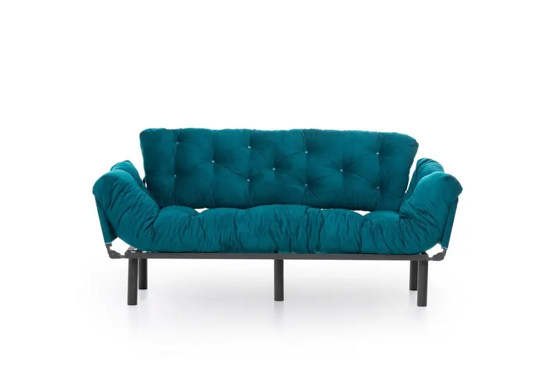 Canapea extensibilă 3 locuri Nitta Triple, Diverse culori, 185x70x85 cm - Verde petrol