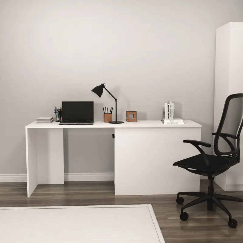 Birou Akser, Diverse culori, 180x47x74 cm - Alb
