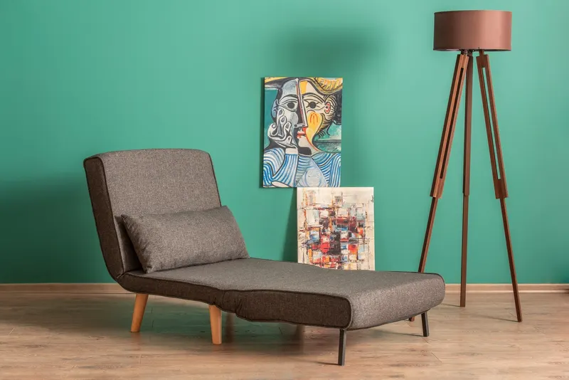 Fotoliu extensibil Folde Single, Diverse culori, 80x50x42 cm - Gri închis
