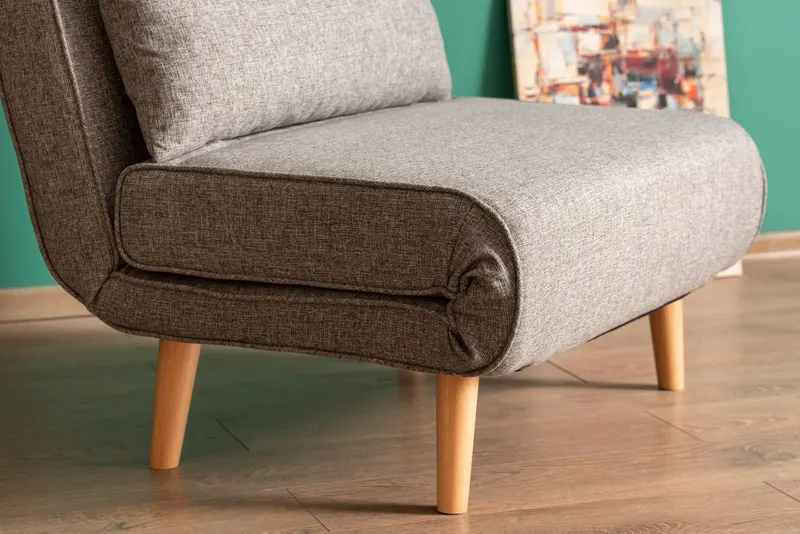Fotoliu extensibil Folde Single, Diverse culori, 80x50x42 cm - Gri deschis