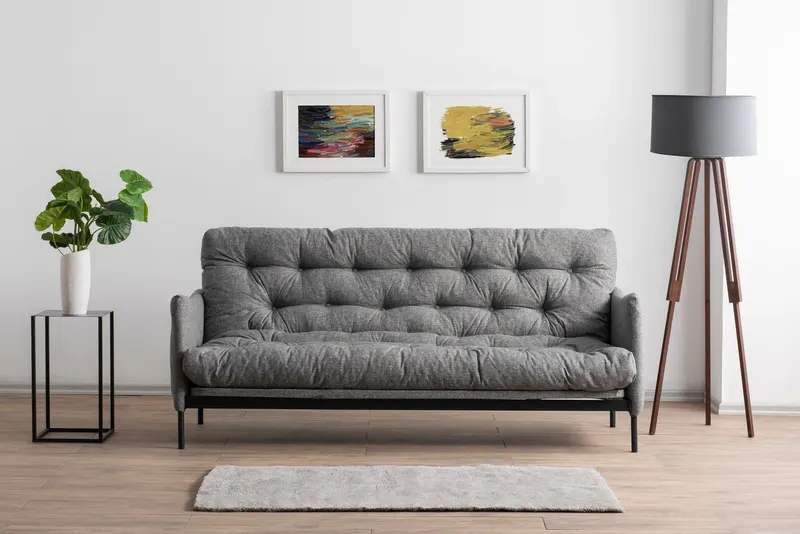 Canapea extensibilă 3 locuri Renge, Diverse culori, 200x43x48 cm - Gri deschis