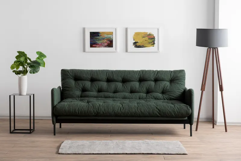 Canapea extensibilă 3 locuri Renge, Diverse culori, 200x43x48 cm - Verde