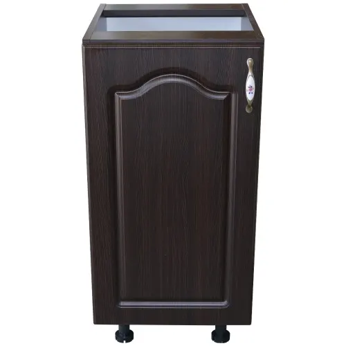 Corp inferior cu 1 usa stanga Zebra, Wenge/ MDF Wenge Mustata, fara blat, 40 x 82 x 50 cm
