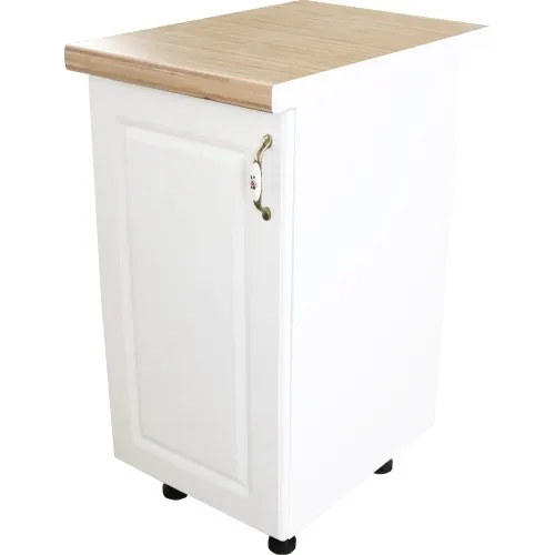 Corp inferior cu 1 Usa Zebra, Alb/MDF Alb lucios, si blat Artar 40 x 85 x 60