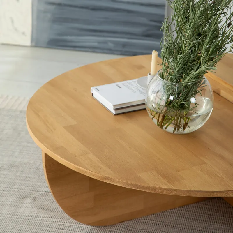 Măsuță de cafea Podium Wood, Diverse culori, 90x60x30 cm - Stejar