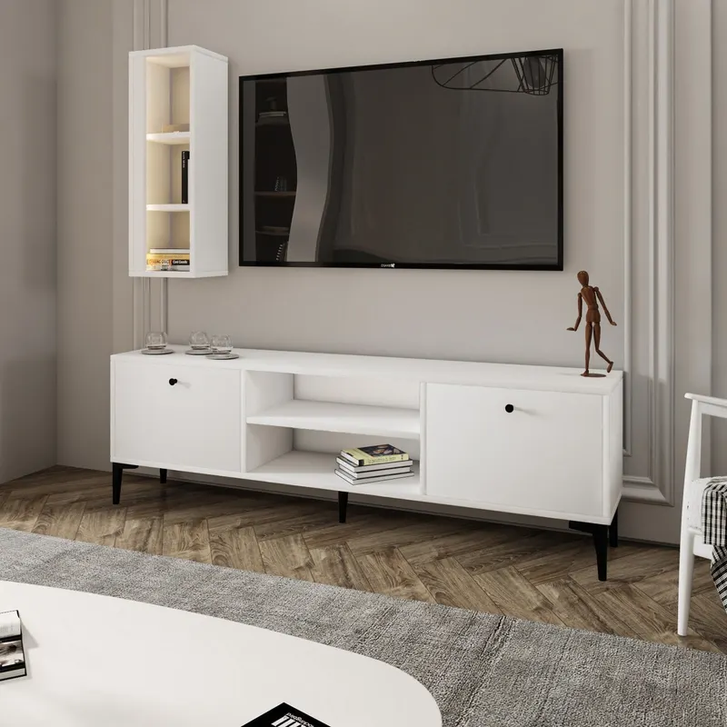 Comodă TV Bien, Diverse culori, 150x30x48 cm - Alb