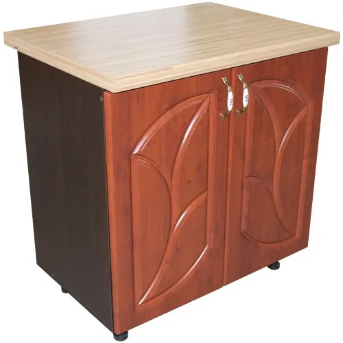Masca pentru chiuveta cu 2 usi 80 cm Zebra, Wenge/MDF Cedru Frunza, cu blat Artar 80 x 85 x 60