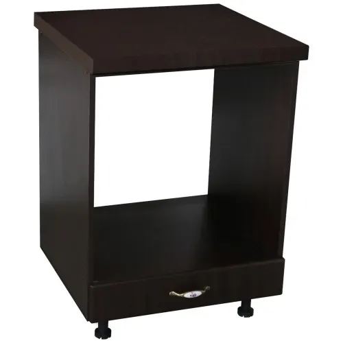 Corp pentru cuptor incorporabil cu sertar Zebra, Wenge/MDF Wenge, cu blat Negru, 60 x 85 x 60 cm