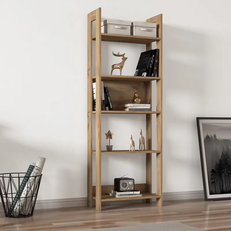 Bibliotecă Country, Diverse culori, 64x30x180 cm - Stejar