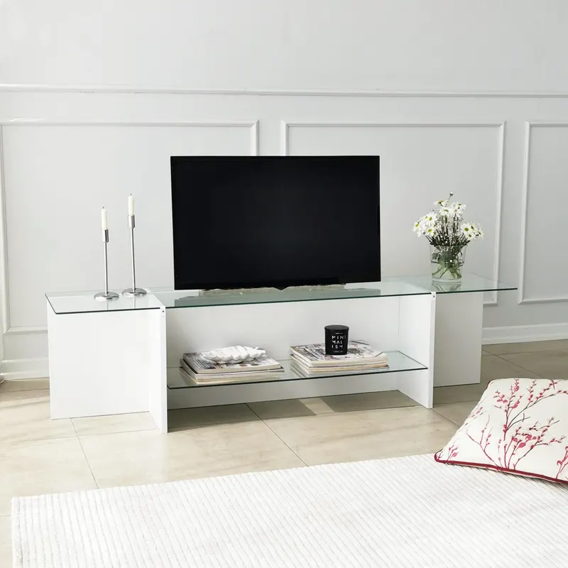 Comodă TV Escape TV, Diverse culori, 158x35x40 cm - Alb