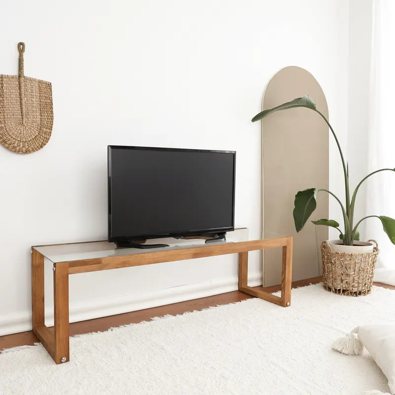 Comodă TV Via, Diverse culori, 130x40x40 cm - Lemn
