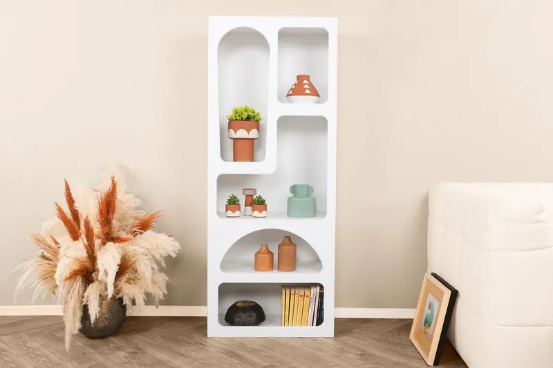 Bibliotecă Venüs, Diverse culori, 60x32x150 cm - Alb