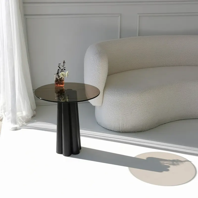Măsuță de cafea Thales, Diverse culori, 50x50x50 cm - Negru - Bronz