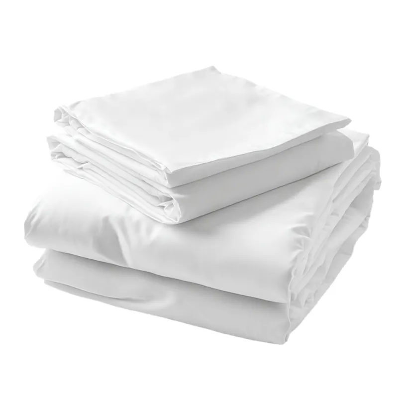 Lenjerie de pat 100% Bumbac Satinat, alba, pat o persoana