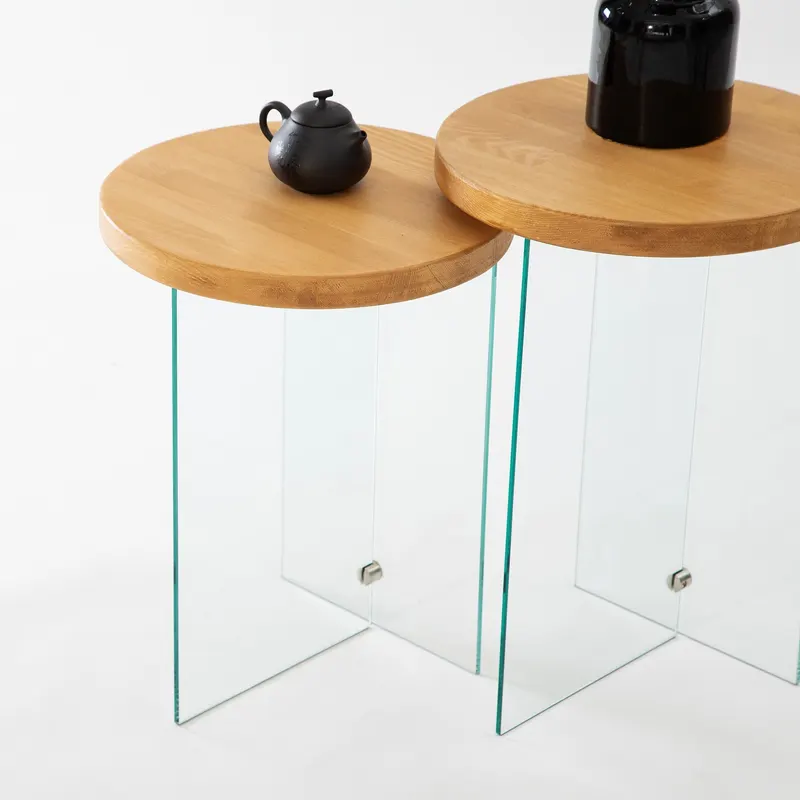 Măsuță de cafea Serenity 2, Diverse culori - Stejar - Transparent
