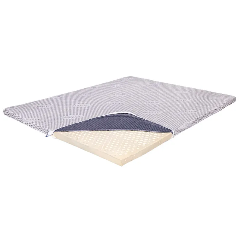 Topper Saltea Ortopedic 80x190 - Latex 5.5 cm, Husa cu Ioni de Argint