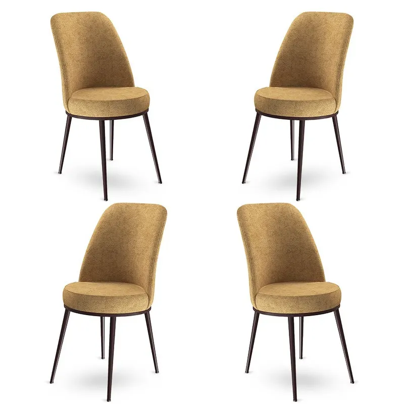Set de scaune Dexa, Diverse culori, Diverse configurații, 45x42x89 cm - Cappuccino - Maro / 4 bucăți