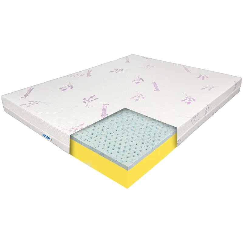 Saltea de pat Ortopedica, Latex Gel 120x200 - Reversibila, 7 zone, Husa Lavanda, Rebel Teenage