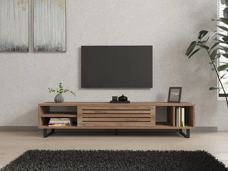 Comodă TV Safir, Diverse culori, 160x40x35 cm - Pin atlantic
