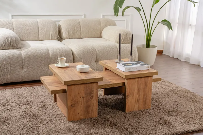 Măsuță de cafea Sanctuary, Diverse culori, 110x45x30 cm - Pin atlantic