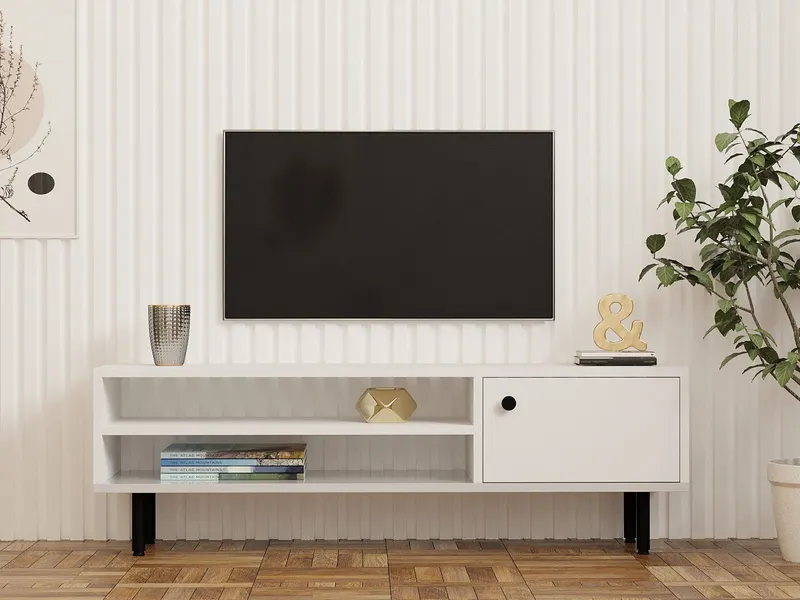 Comodă TV Avila, Diverse culori, 120x30x38 cm - Alb