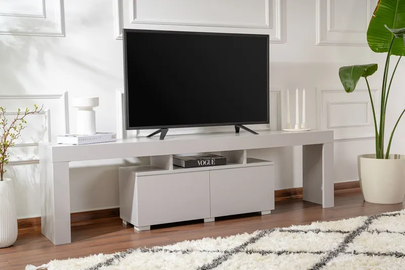 Comodă TV Enclave, Diverse culori, 180x31x50 cm - Gri