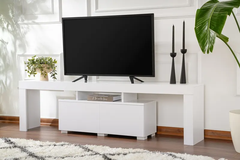 Comodă TV Enclave, Diverse culori, 180x31x50 cm - Natural white