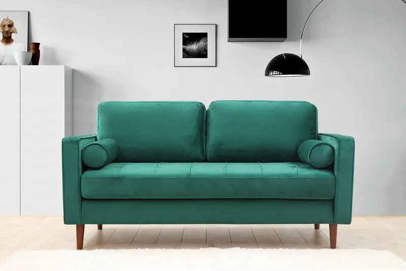 Canapea fixă Rome, Diverse culori, Diverse configurații, Ø10x70 cm - Verde / 2 locuri