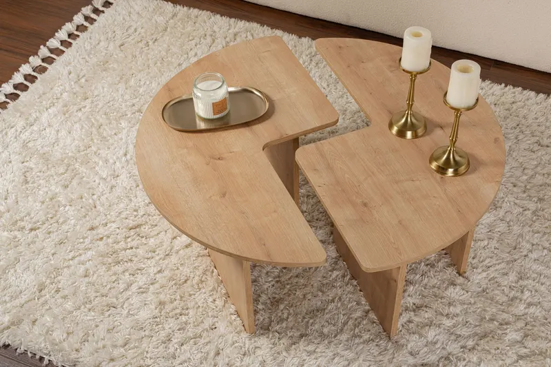 Măsuță de cafea Moira, Diverse culori - Stejar