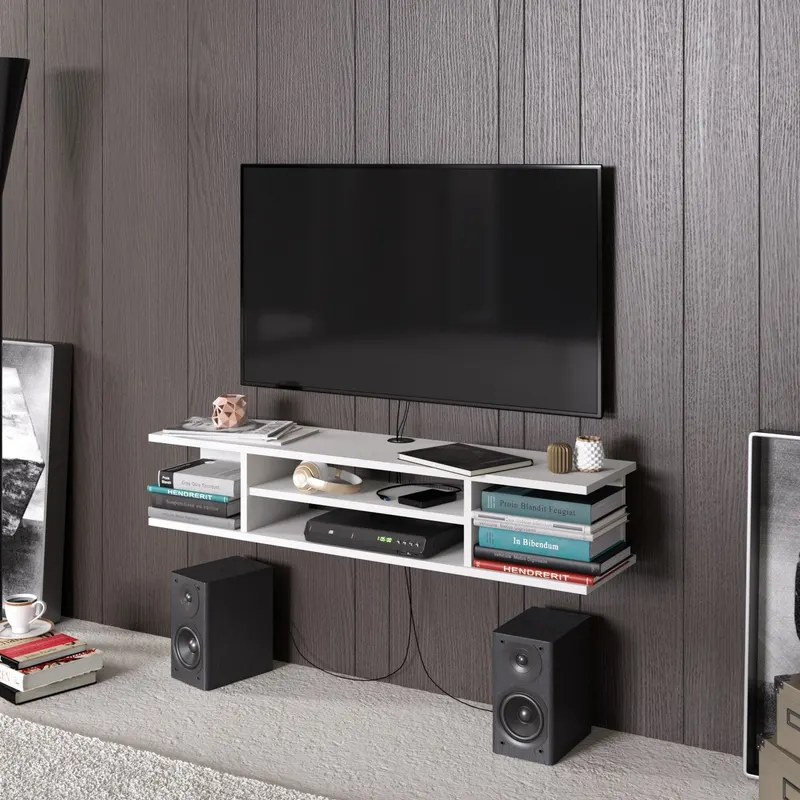 Comodă TV Pivot, Diverse culori, 120x30x23 cm - Alb
