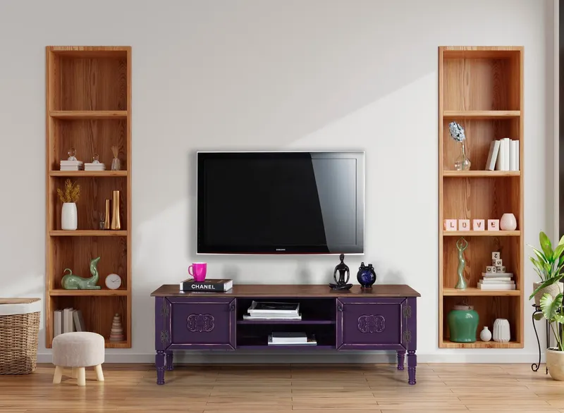 Comodă TV Ada TV, Diverse culori, 150x50x40 cm - Mov