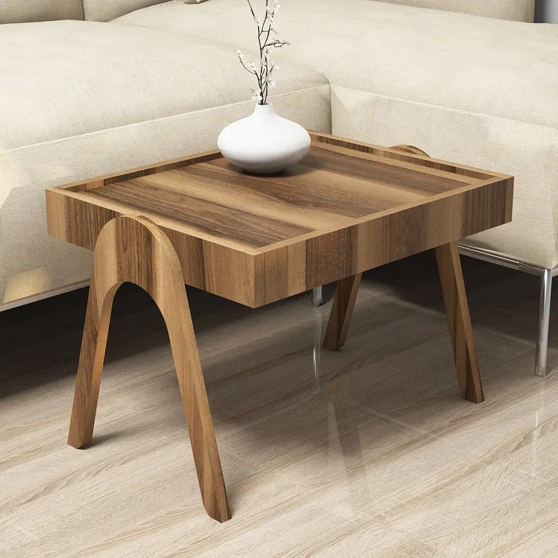 Set 3 măsuțe de cafea Roma, Diverse culori, 54x40x64 cm - Nuc