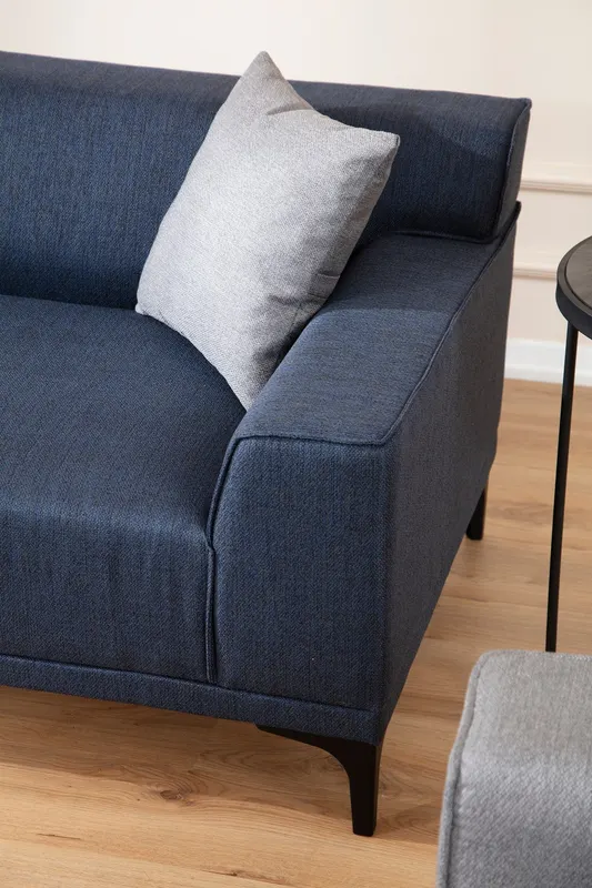 Canapea fixă 3 locuri Petra 3, Diverse culori, 215x86x87 cm - Albastru