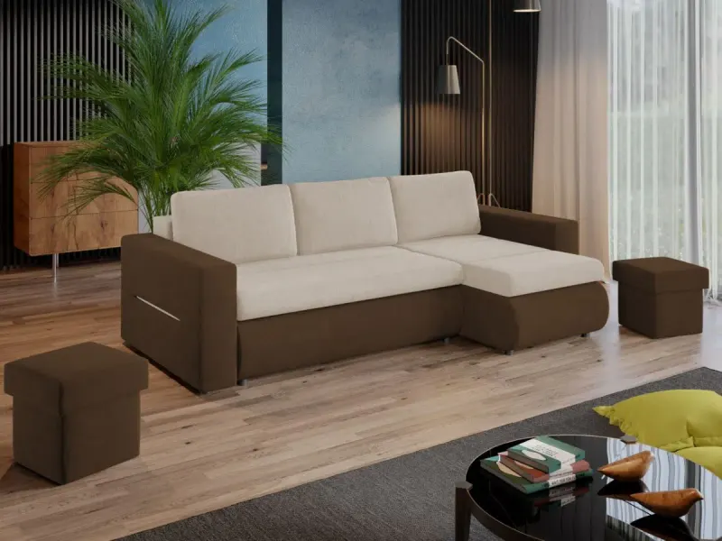 Coltar Extensibil Rita Crem / Maro — imaginea 2