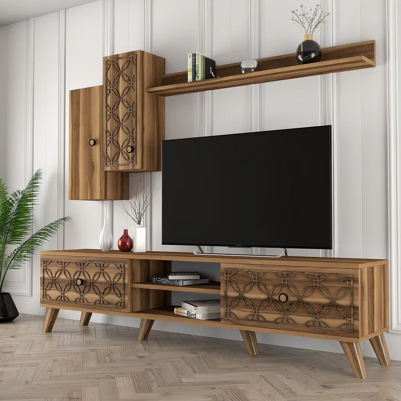 Comodă TV Class S, Diverse culori, 180x35x44 cm - Nuc