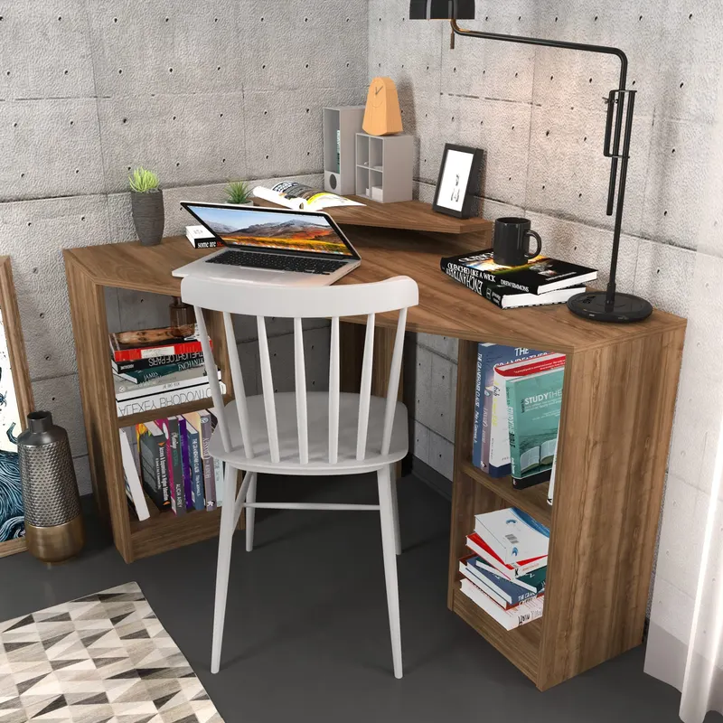 Birou Floating, Diverse culori, 120x90x77 cm - Nuc