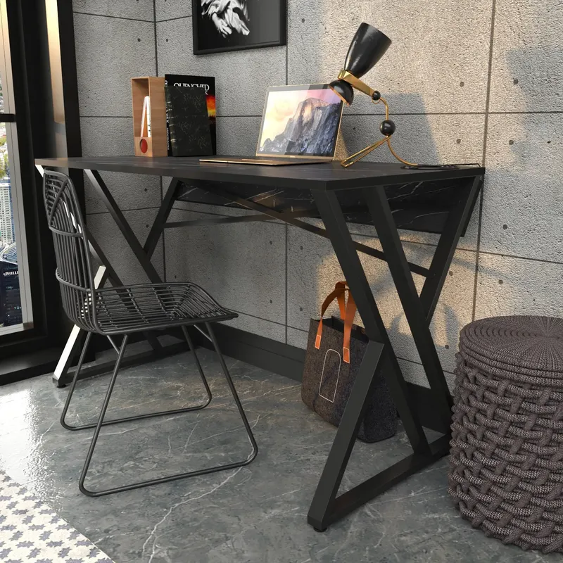 Birou Gyza, Diverse culori, 120x60x75 cm - Negru