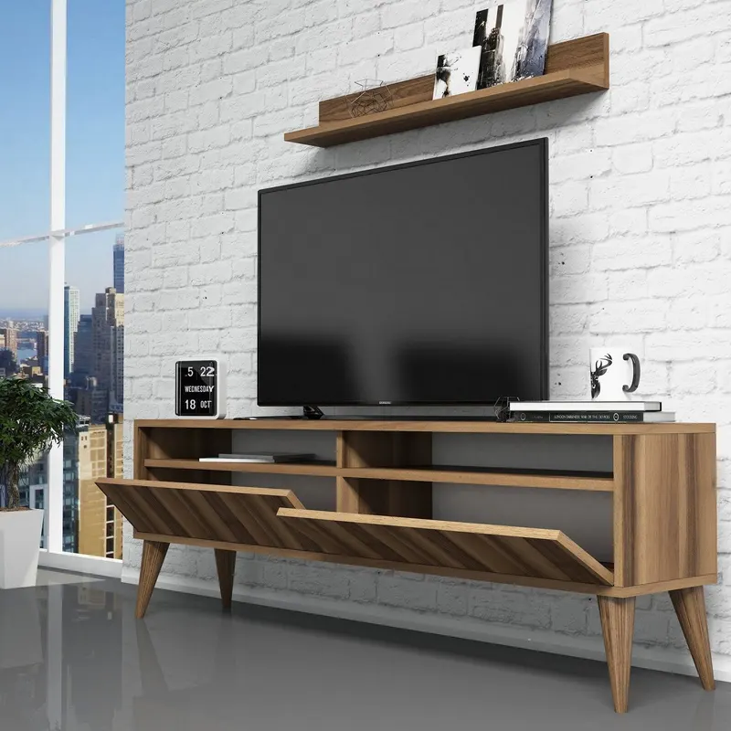 Comodă TV Best, Diverse culori, 150x30x50 cm - Nuc