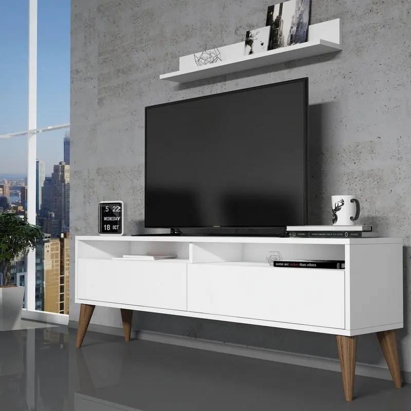 Comodă TV Best, Diverse culori, 150x30x50 cm - Alb