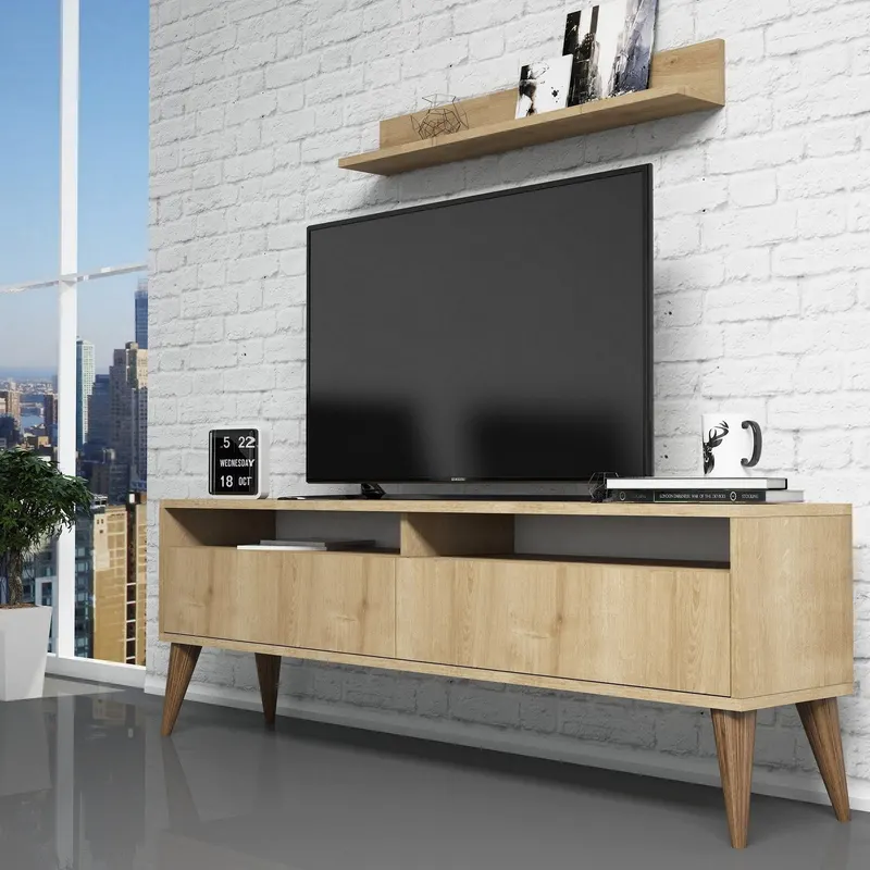 Comodă TV Best, Diverse culori, 150x30x50 cm - Stejar