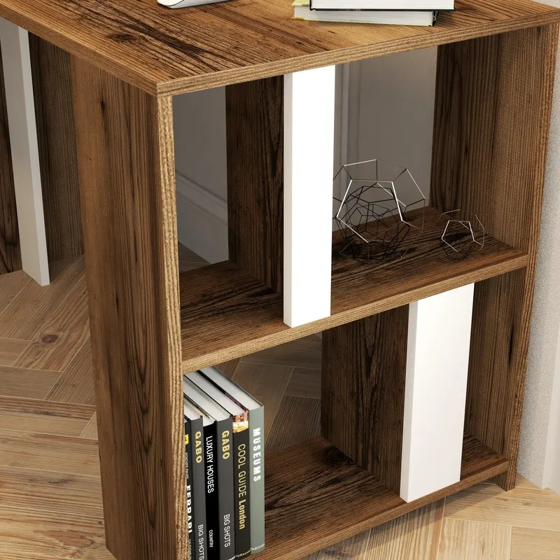 Birou Lima, Diverse culori, 120x60x75 cm - Nuc - Alb